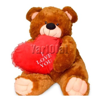 Double  XL Teddy  With Love Heart